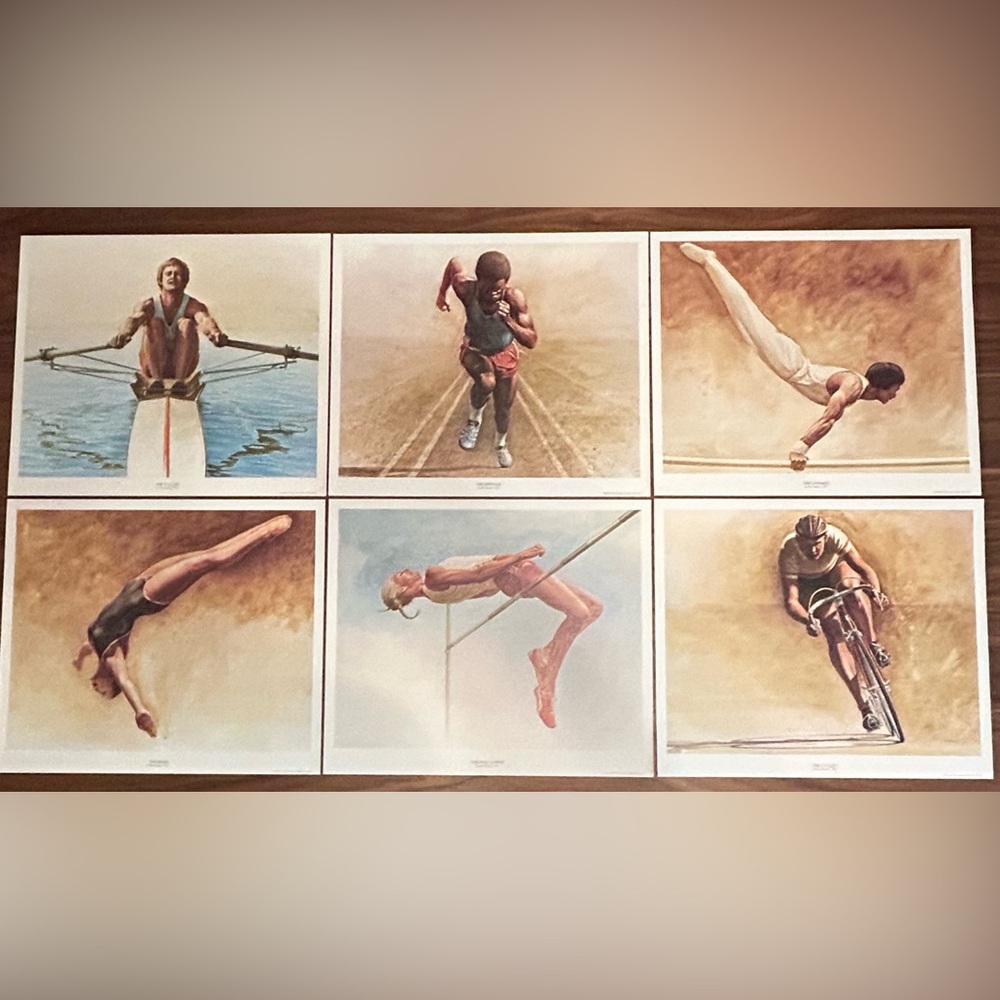 1976 Olympic Prints Ken Danby Set of 6
Vintage Canadian Athlete Art